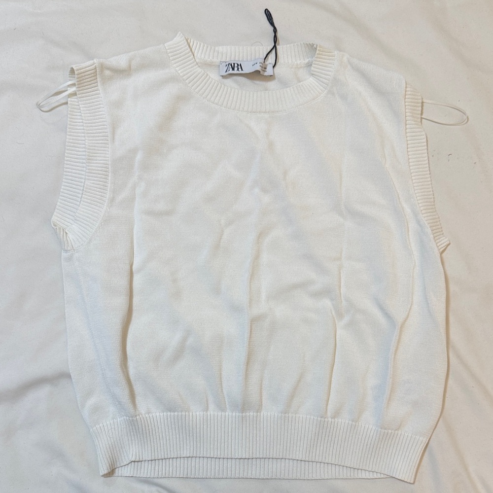 Zara Cream Sleeveless Tank Top